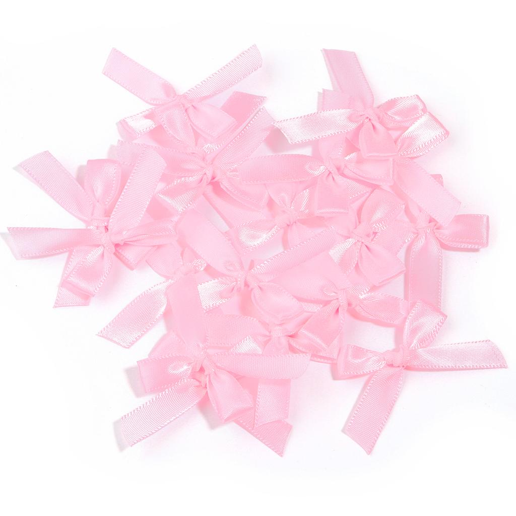 50pcs 4*3.5cm Colorful Ribbon Bows Small Size Polyester Handmade Bowknot For DIY Wedding Christmas Party Gift Bouquet Decoration