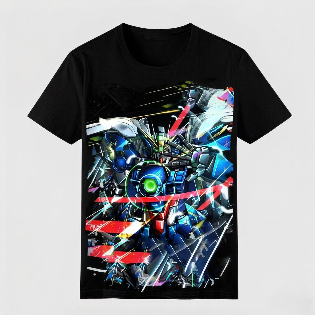 High Rise Mobile Fighter Short-Sleeved T-Shirt Men's Summer Style High Quality Versatile Design Print Trendy