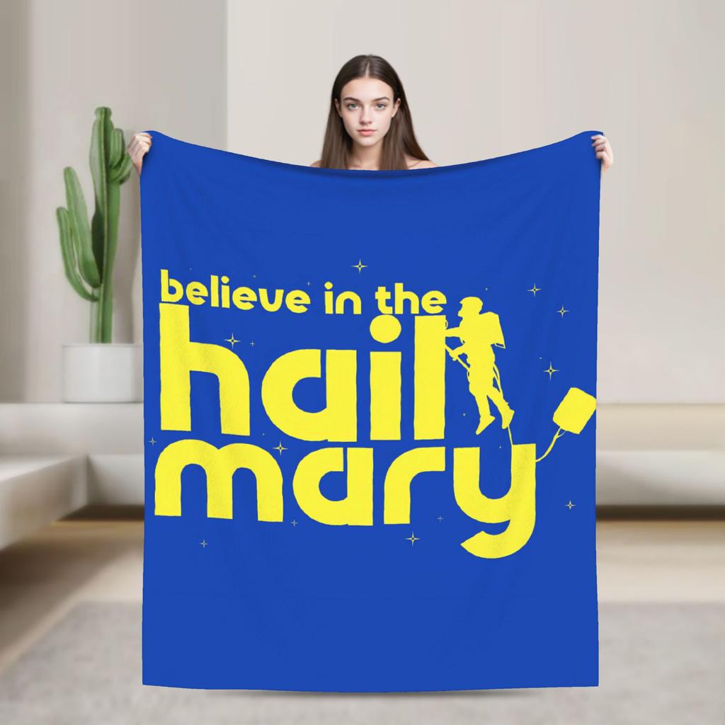 Project Hail Mary Poster Blanket Girls Flannel Bedding Throws For Living Room Soft Comfy Custom Quality Bedspread Gift Idea