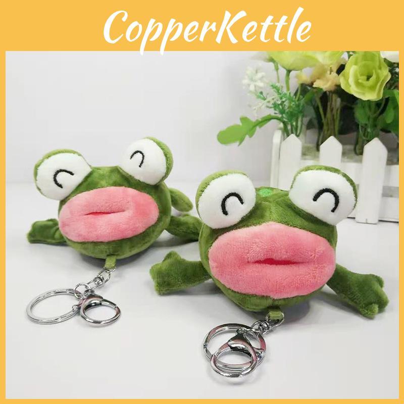 Fun Charming And Green Plush Frog Keychain Cartoon Toy Perfect For Gifts Girls