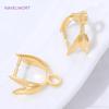 5/10Pcs Brass Pendant Clip Clasp 18K Gold Plated Pendant Pinch Bail For Necklace Making Accessories,DIY Jewelry Materials