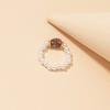 Personality Simple Korean Women Girls Pearl Ring Finger Rings Fashion Jewelry Natural Stone