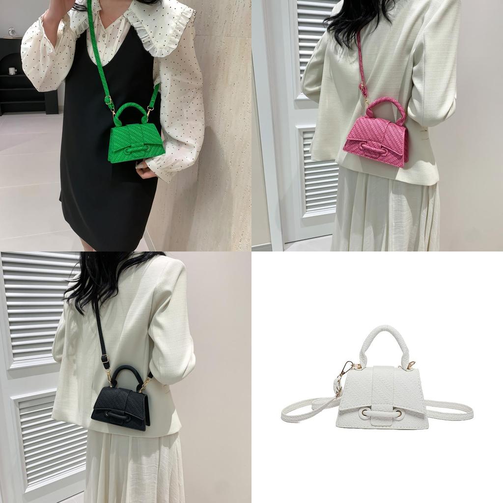 Trendy Minimalist Chic Small Square Bag Stylish Pu Shoulder Tote For Spring Fashion
