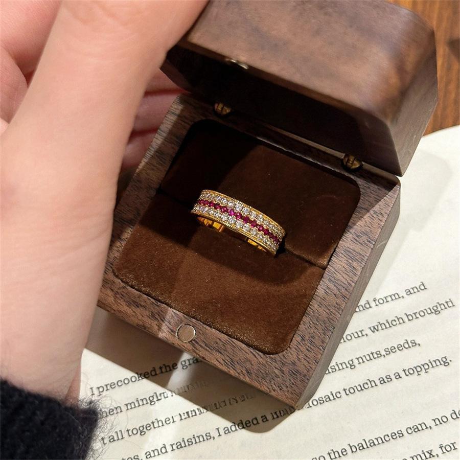 Anello in pietra preziosa hot-selling dal vivo design femminile anello dito indice anello aperto