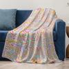 Colorful Mandala Pattern Blanket Psychedelic Ethnic Print Throw Blanket Bohemian Bed Cover Festival Gift Idea
