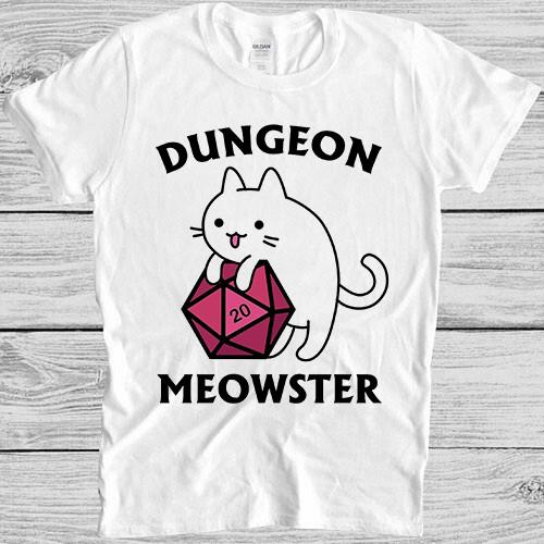 Dungeon Meowster Dragons Monster DnD Guess I ll Die RPG  Gift Tee T Shirt M2584