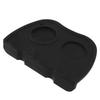 Coffee Tamper Mat Double Hole Anti Slip Corner Coffee Tamping Mat Tool for Home Kitchen Office Bar