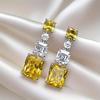 Luxurious and Fashionable Green Zircon Earrings for Women's Earrings