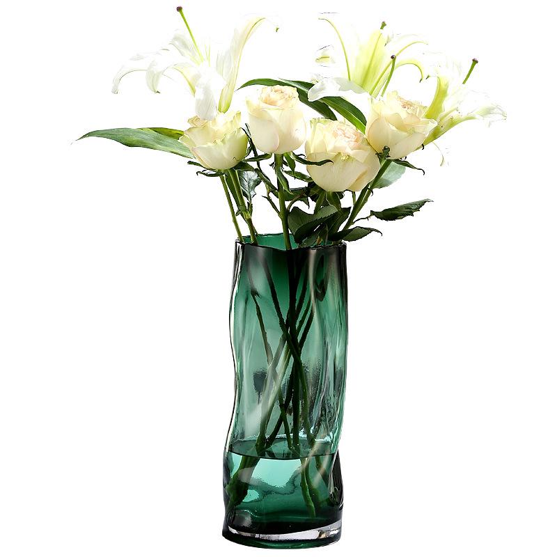 Nordic Clear Glass Vase for Lucky Bamboo - Stylish Living Room Decor & Floral Arrangements