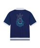 CHUCUCHU Marine Petit Collar Short Sleeve Top (Navy) Cbfss-Ts007W