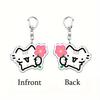 Various Cute Cartoon Cat Acrylic Keychains, Perfect As Gifts for Friends Or As Couple Charms.