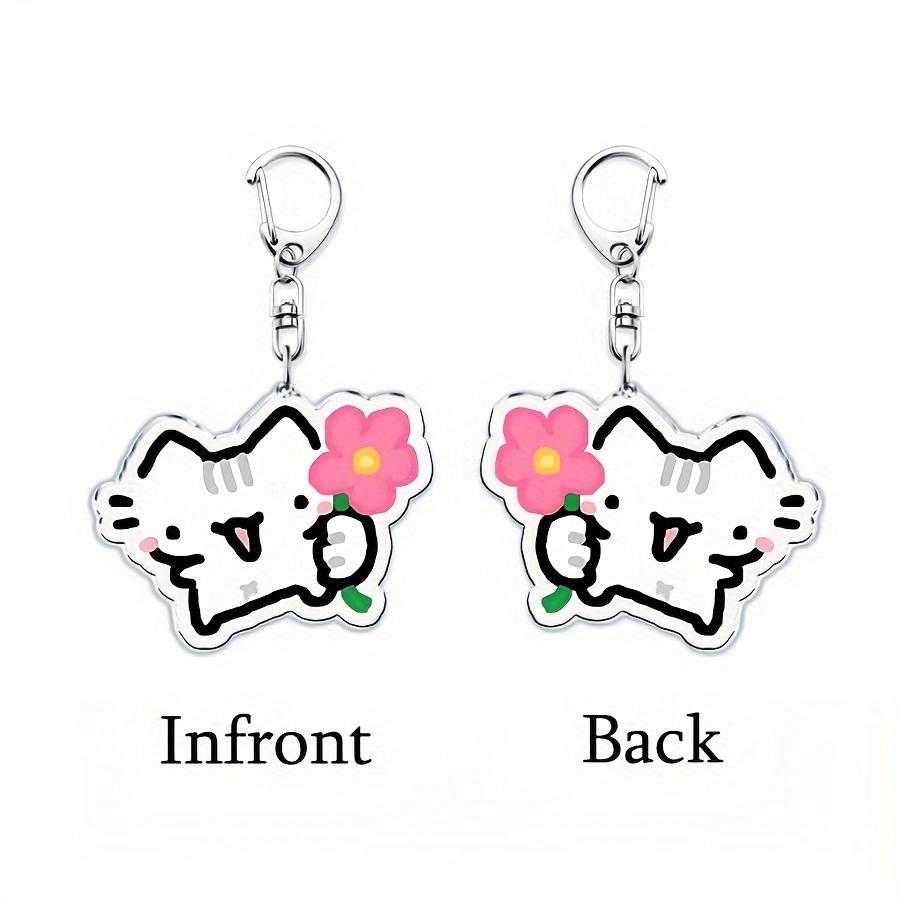Various Cute Cartoon Cat Acrylic Keychains, Perfect As Gifts for Friends Or As Couple Charms.