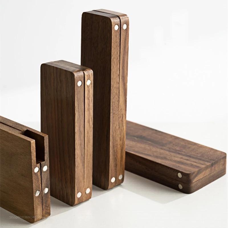 Tragbare hölzerne handgefertigte Aquarell-Farbbox, leere magnetische Saugbox, Palette, Künstler, Reise, Skizze, Malerei, Kunstbedarf