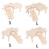 Pine Wood Hamster Ladder Platform Climbing Toy House Cage Accessories for Small Pets Hamster Mice Pet Supplies