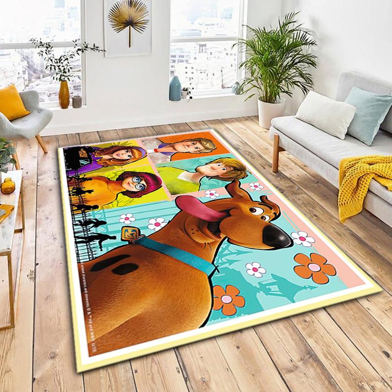 Halloween Cartoon Comedy Adventure Movie Scooby-Doo Carpet Is Suitable for Living Room and Bedroom Doormats Office Balcony Decorative Carpet V6