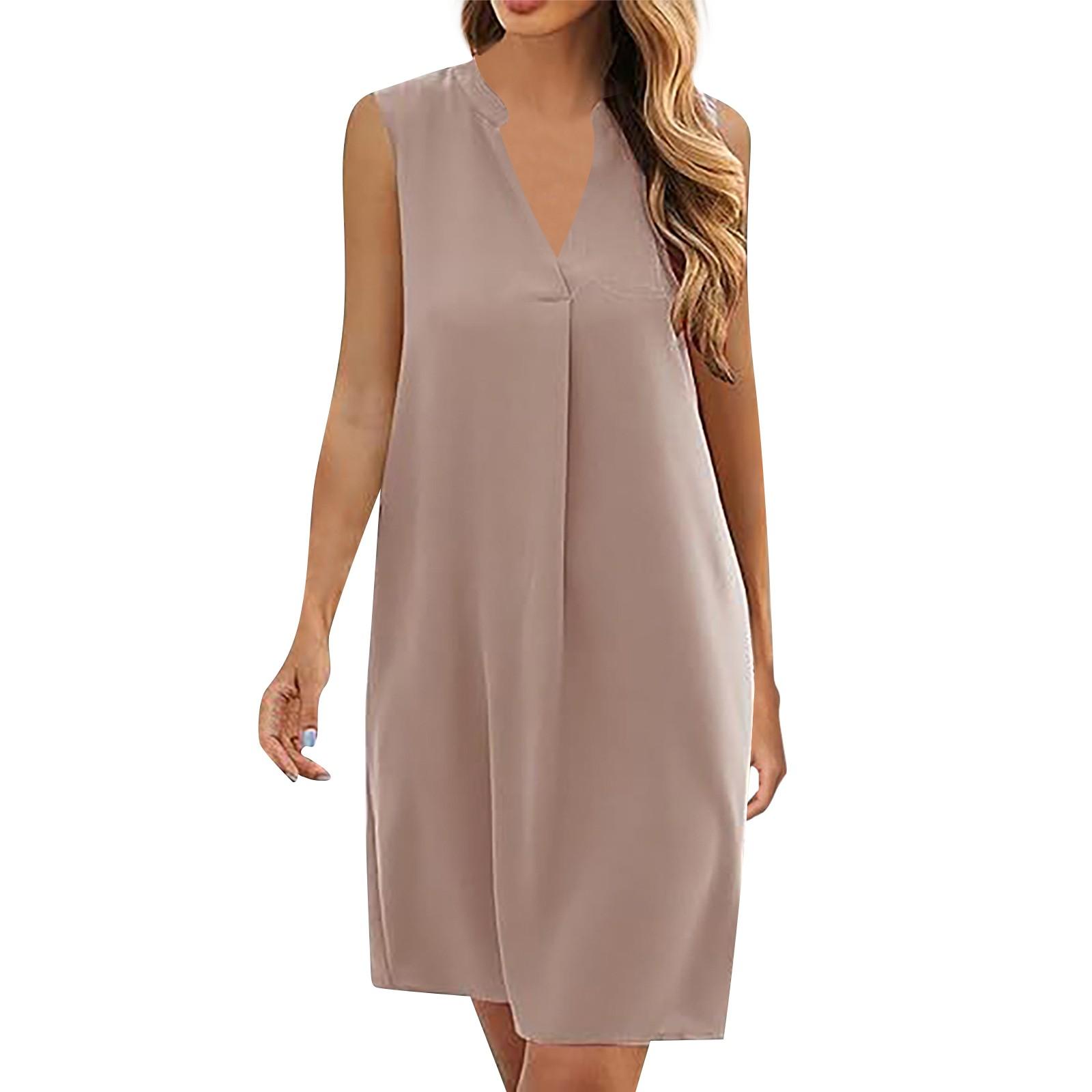 Женская модная свободная рубашка без рукавов с V-образным вырезом — фото 5