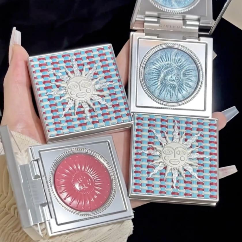 Girlcult Colorete Iluminador Emocional Mate Brillo Fino Rubor Facial Lindo Maquillaje Coreano Rubor Compacto para Mejillas