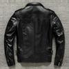 Tooling First Layer PU Leather Jacket Men's Medium and Long Lapel Leather Jacket Jacket