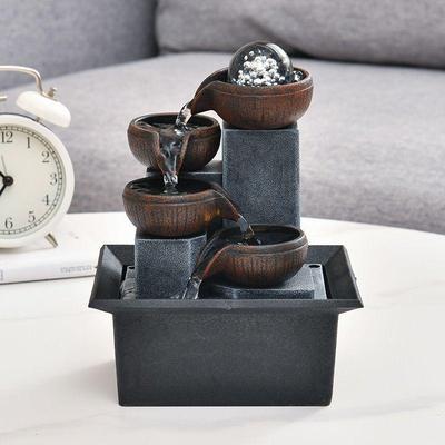 Popular Resin Water Feature: Small Zen Desktop Fountain for Wealth and Tranquility