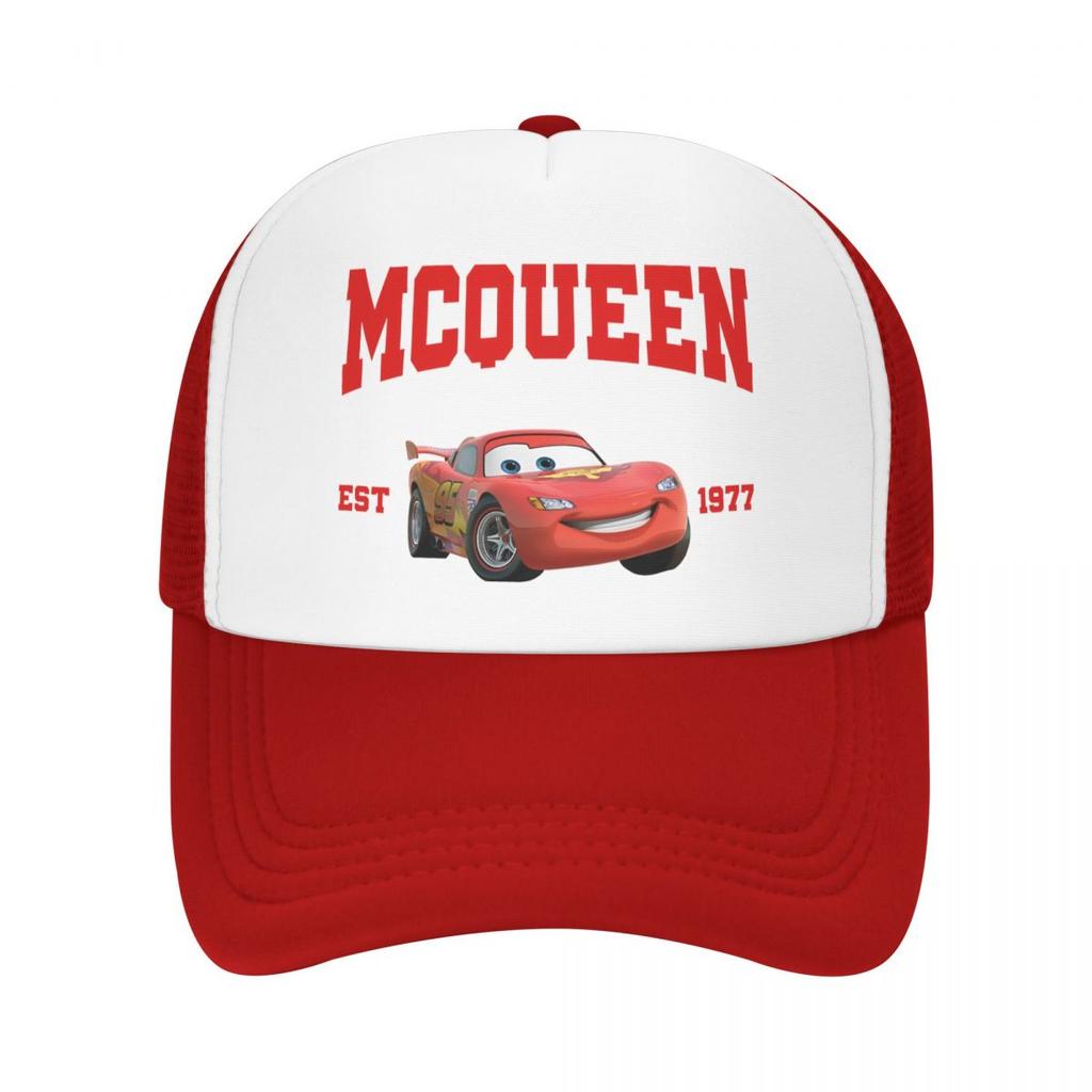 Lightning Mcqueen Sally Car Baseball Cap For Man Woman Summer Outdoor Mesh Side Sun Hats Caps Adjustable Fit For Casual Wear