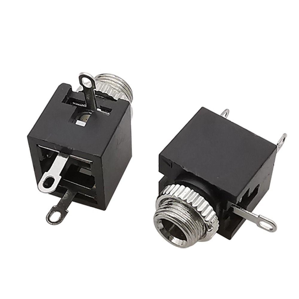 10Pcs Plastic Metal PJ-301M Audio Connector 3.5mm 3Pin DIP Headphone Socket  Mono Channel Connection