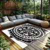 Boho Mandala Area Rug Non Slip Washable Floor Mat Living Room Decor Home Carpet Geometric Pattern Modern Abstract Design Indoor