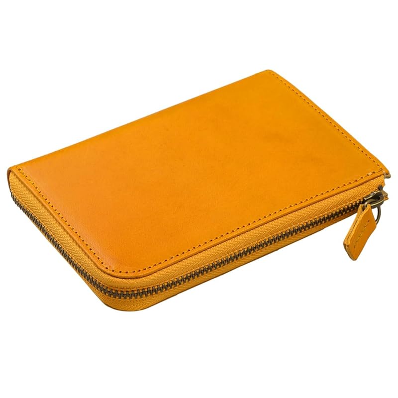 

[Fee] wallet men s ladies genuine leather tochigi leather Thin gusset L-shaped zipper large capacity middle wallet made in Japan [FE-3061] (camel)