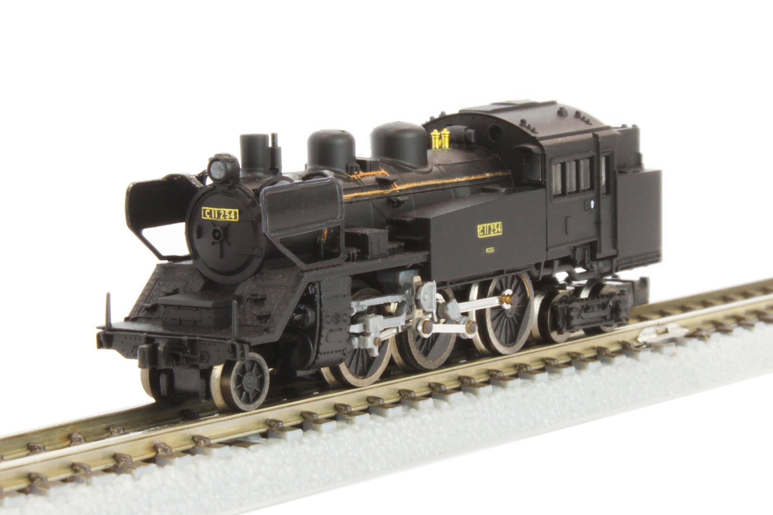 Rokuhan Z Gauge JNR C11 254 Type Gate Iron Differential Railroad Model Steam Locomotive T019-6 No.
