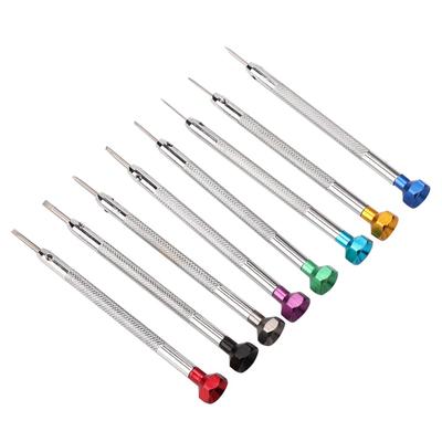 8pcs Alloy Steel Watch Screwdrivers Slot Type Knurled Handle Watch Screwdrivers Kit Watch Screwdrivers Set Watch Makers