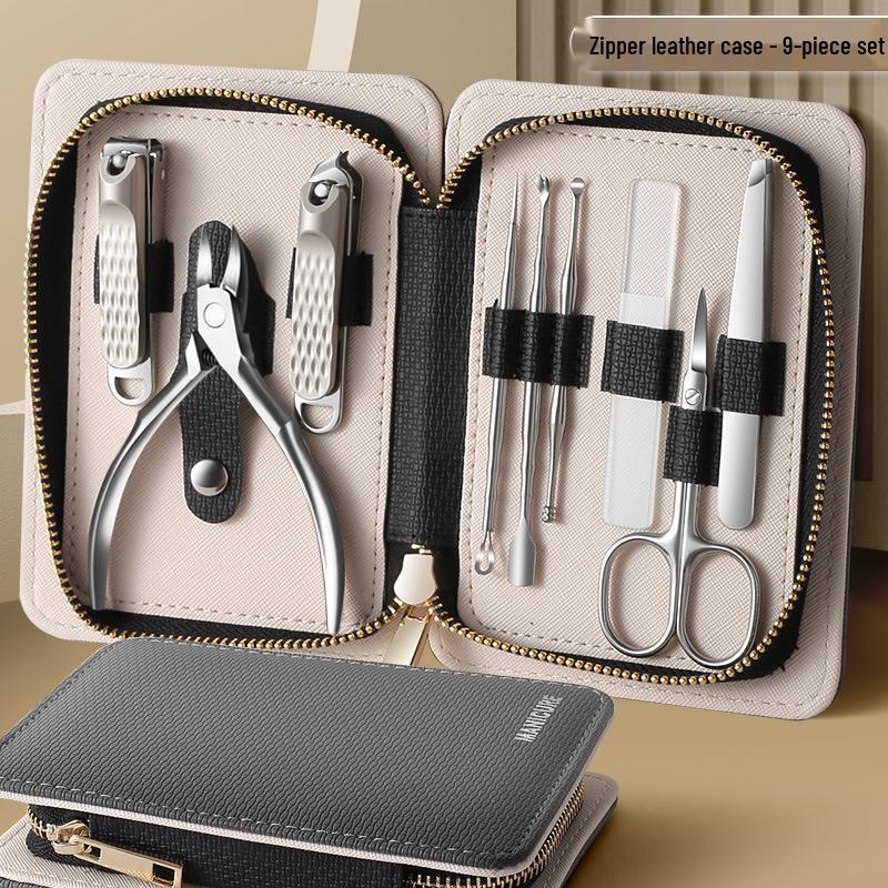Premium Stainless Steel Manicure & Pedicure Tool Set with Tweezers and Nail Clippers