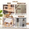 Elegaif Cat Wooden Cat For Large Space Transparent Spaceship For Multiple Cat For Fat Senior Short Legged Observation Natural Hemp Stairs Claw
