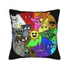 Federa per Cuscino Gioco Personaggi Sprunki Poliestere Copricuscino Regalo Copricuscino da Lancio per Divano con Cerniera 40X40cm