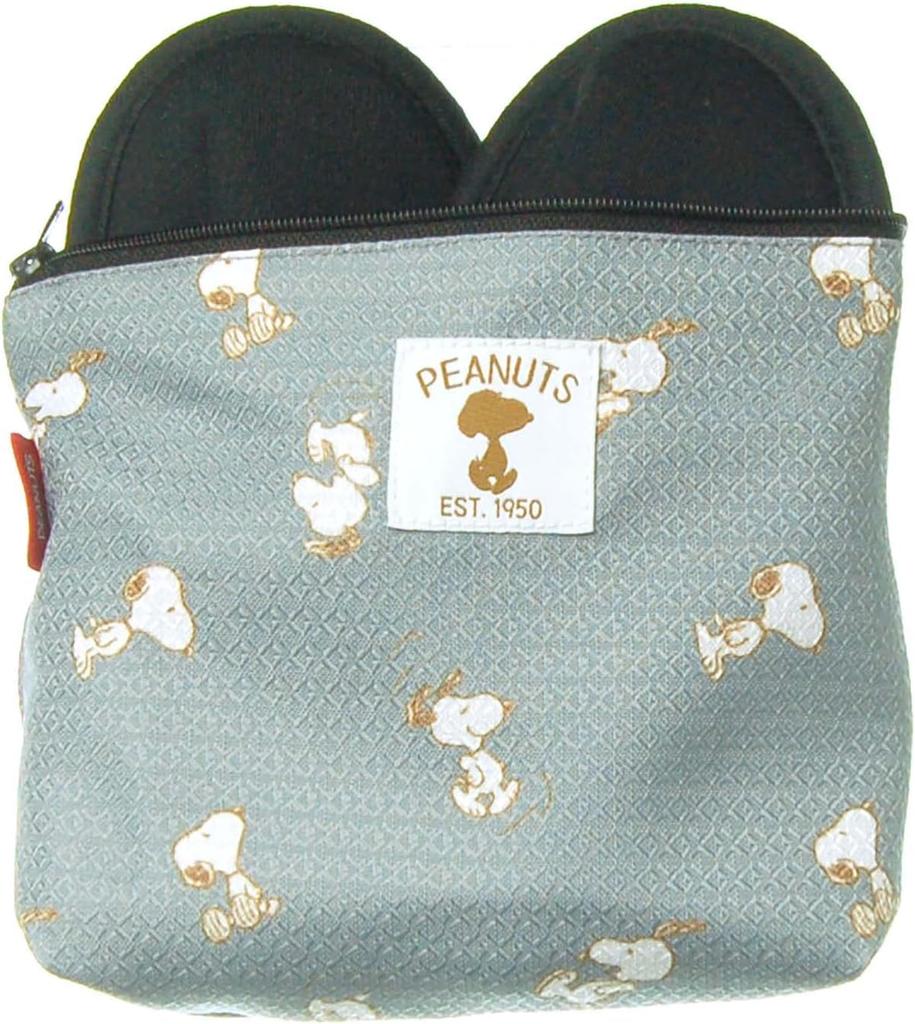 and easy to walk in Stylish 24cm Room Indoor and for Guests [Snoopy] Cute, comfortable, [Nippon Slippers] [Character] Black, (231651) Slippers, Shoes,