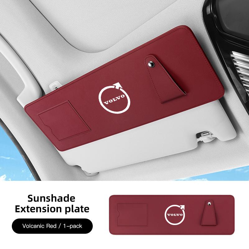 Car Sun Visor Extension Panel For Volvo AWD XC40 V40 XC90 S60 XC60 Anti-glare UV Sun Shield Card Holder Glasses Holder keychain