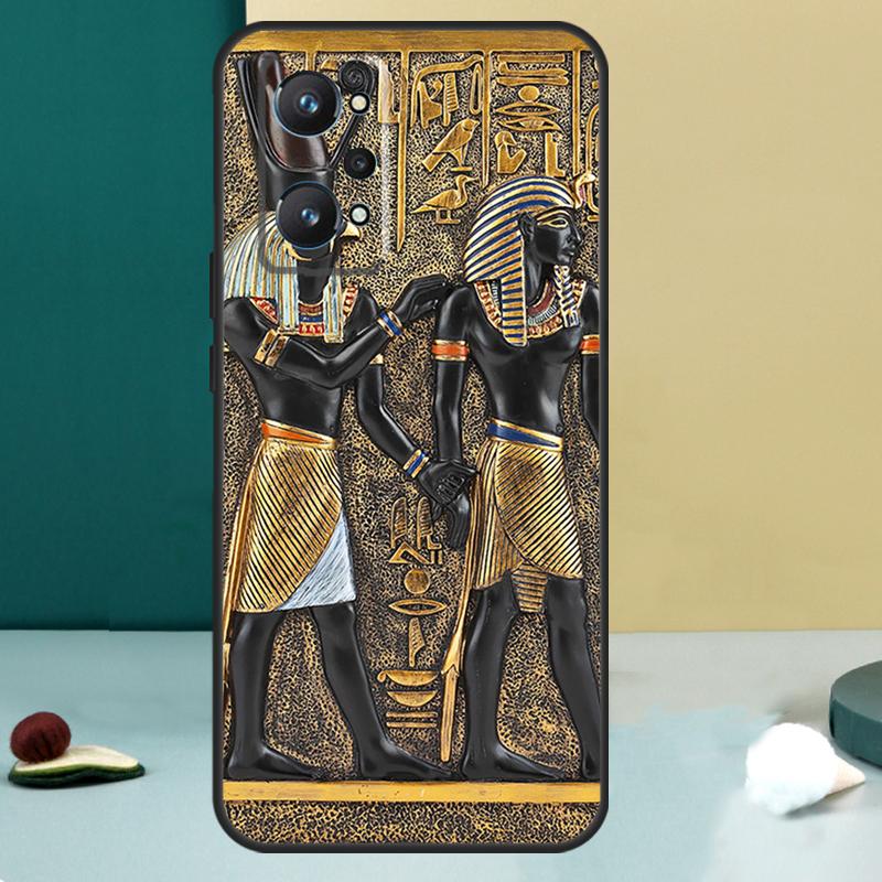 Funda con Mural de Faraón Egipcio Para Realme 13 12 10 11 14 Pro Plus GT 6 5 6T GT7 Pro C55 C53 C51 C21Y C25S C75 C67 C61