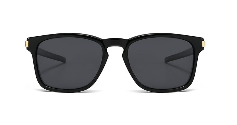 Polarized Photochromic Sunglasses for and Strong UV Protection Fishing, Driving, Sports, Ultra-Lightweight, Light, (Gold/Black)