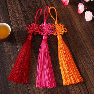 Retro Small Size Chinese Knot Tassel Chinese Style Traditional Handmade Chinese Knot Pendant Polyester DIY Gift Box Pendant Car