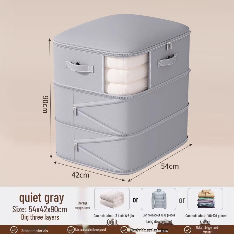 Large Capacity Dustproof Satin Quilt and Jacket Storage Bag