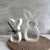 Handmade Easter Bunny Candle Mold Hollow Out Candle Holder Plaster Mold  Party Favors