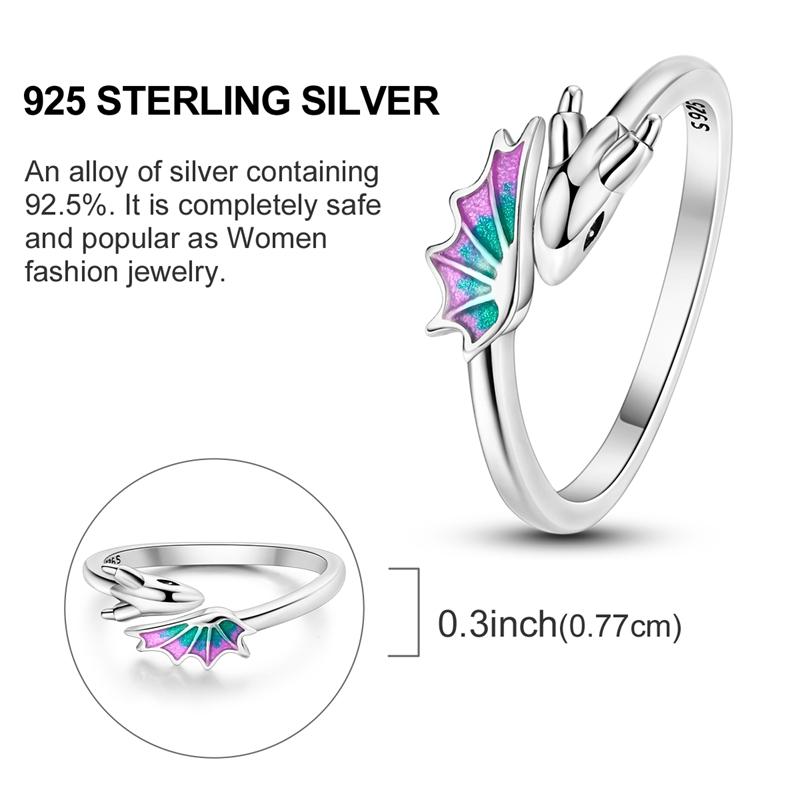 Original 925 Silver Ring Sparking Cherry Flowers Bear Open Rings For Women Girls Jewelry Birthday Anniversary Engagement Gifts