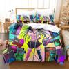 New Danganronpa V3 Bedding Set Cartoon Anime three-piece set Adult Kid Bedroom Duvet cover Sets Y2k Girls comforter bedding sets