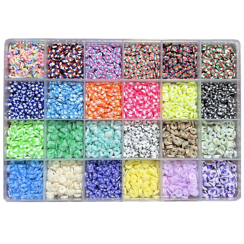 24-Compartment Glass Seed Beads Set: Solid Color DIY Jewelry Making Accessories