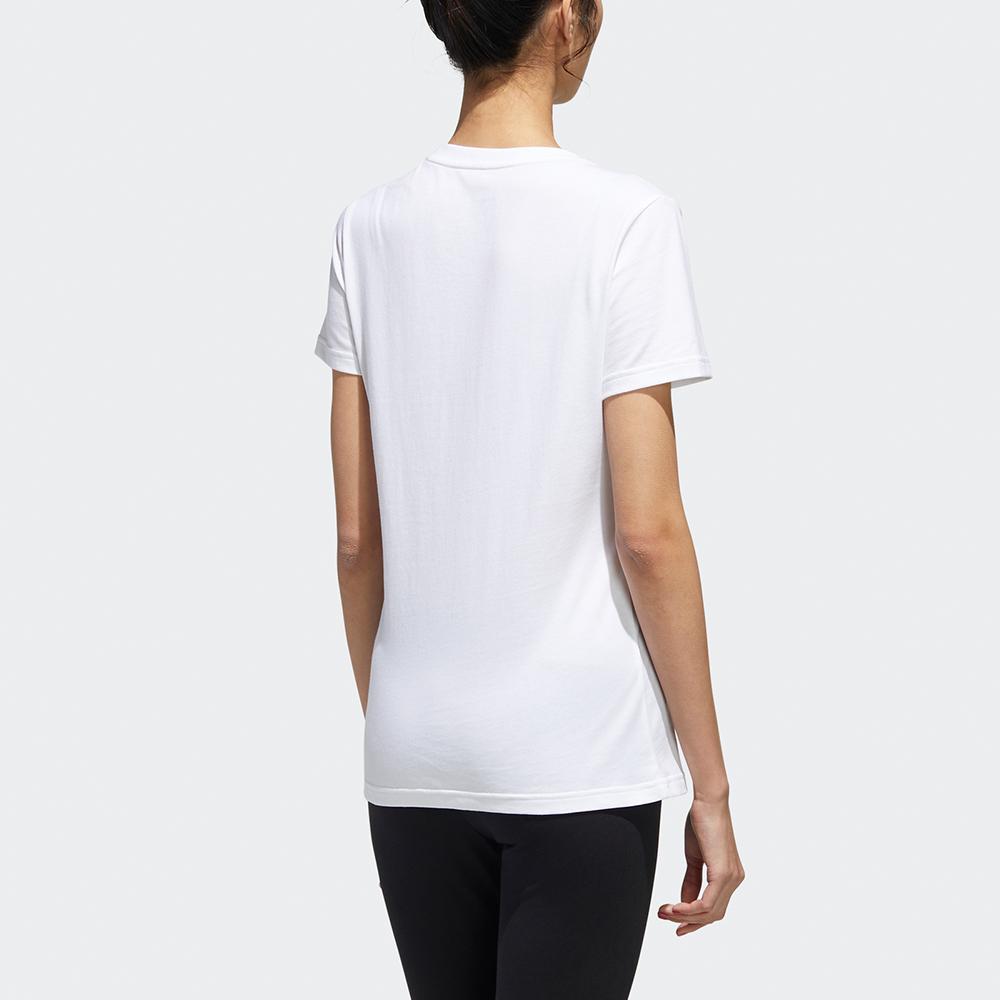 Adidas Neo Logo Casual Running Round Neck Short Sleeve T-Shirt Women T-Shirts White GJ7913