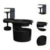 Rotating Desk Cup Holder Adjustable Portable Degree Rotation Table Edge Clip Side Drink