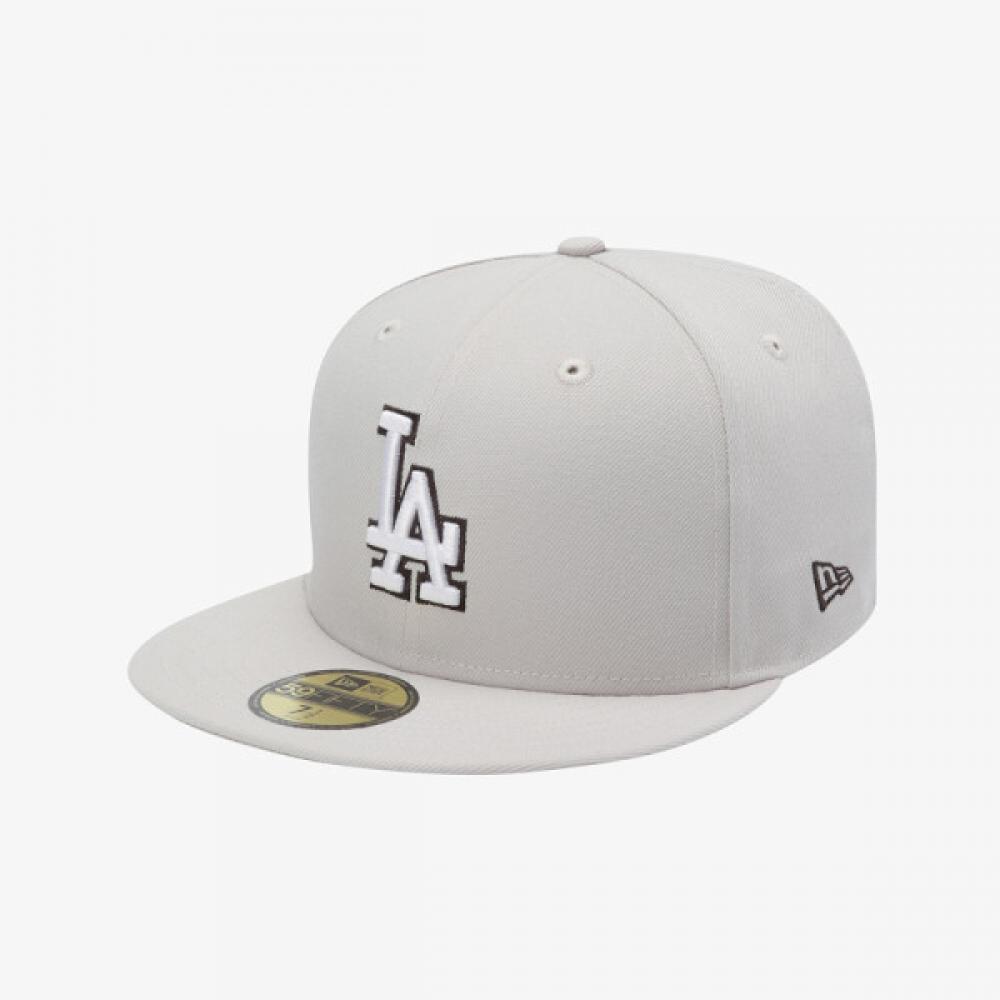 New Era La Dodgers Outline Fitted Cap Stone