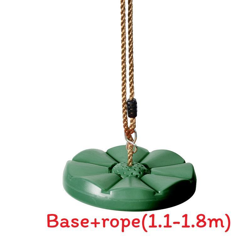 Baby Plastic Swing With Petal Design And Hanging Rope For Toddler Playroom Use