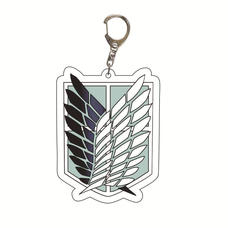Attack on Titan Key Ring Acrylic Key Ring Custom Logo Print Creative Backpack Accessory Stock Available High Quality