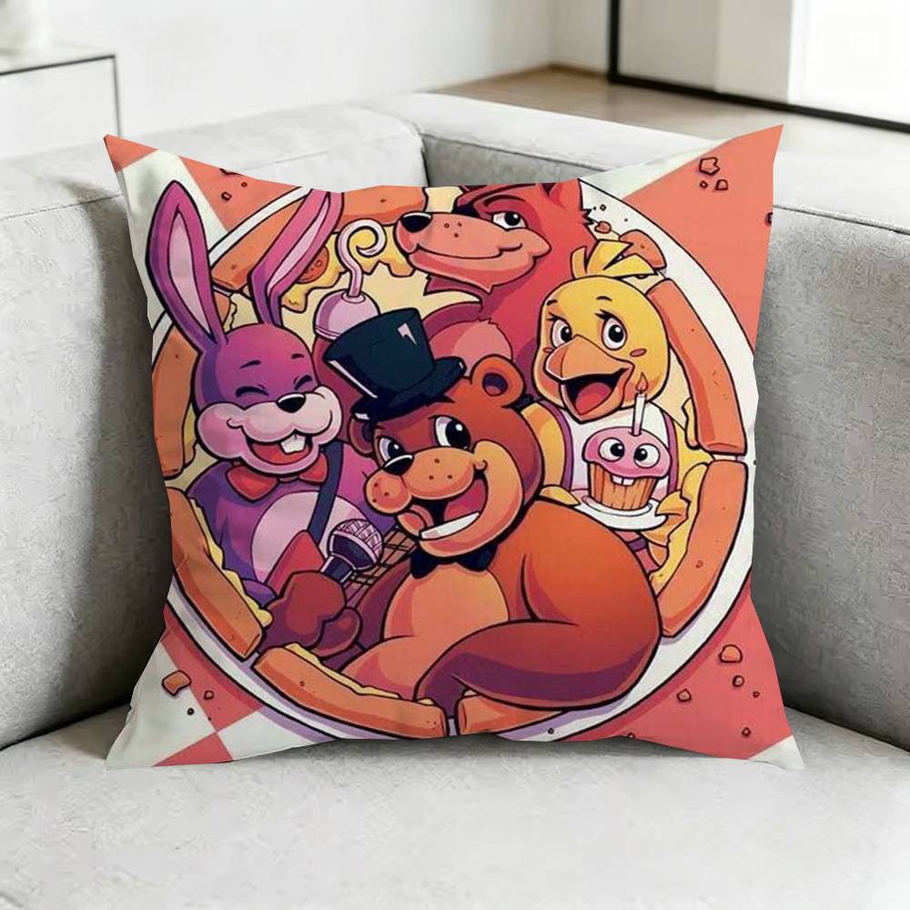 Five Nights AtFreddys FnafF Pillow Case Square DoubleSided Sofa Cushion Cover Bedroom Bedside Pillow Gift