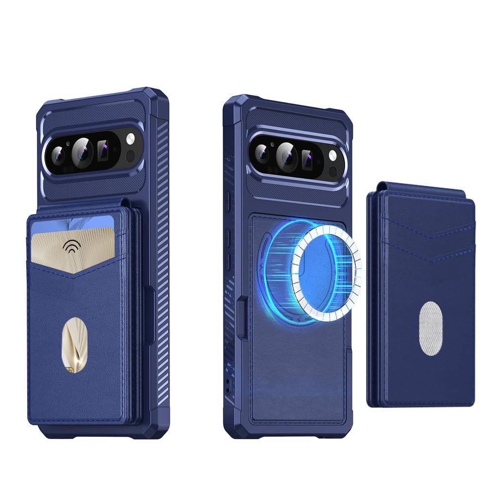Detachable Wallet Case for Google Pixel 10 9 Pro XL 8 7 Pro 9A 8A 7A, Magnetic Wireless Charging, Shockproof Flip Card Holder