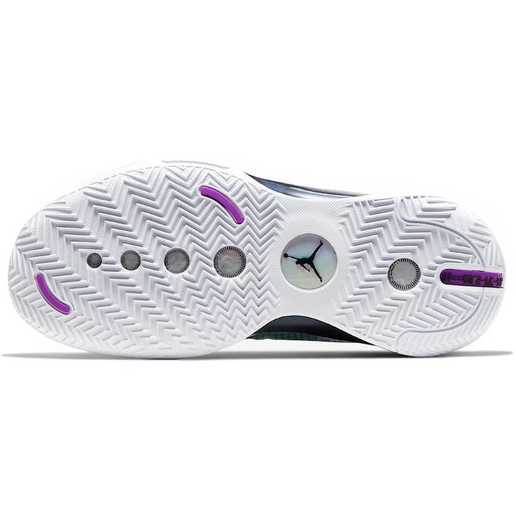 Air Jordan 34 PF Blue Void Men Sneakers Metallic-Silver BQ3381-400